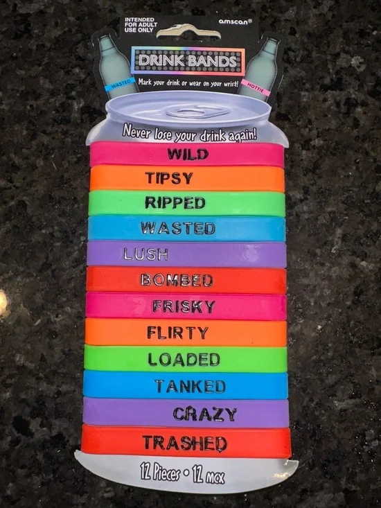 🆕 Drink Bands- Silicone Wrist Drink Markers
