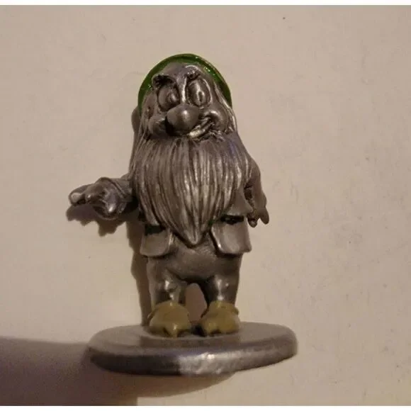 Vintage Hudson Fine Pewter Figure Walt Snow White Disney 7 Dwarfs Bashful 1970s‎