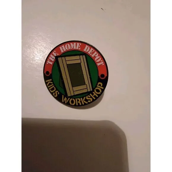 Vintage Enamel‎ Pin Pinback The Home Depot Kids Workshop