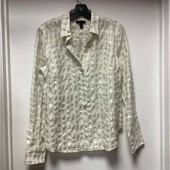 J. Crew Metallic Top