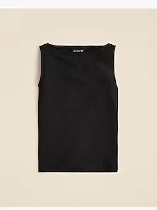 J. Crew Black stretch cotton Sleeveless black shell top XS