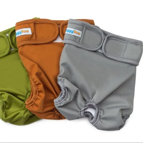 Dog Diapers Reusable Washable Set of 3 for Female / Male Incontinence Heat Cycle