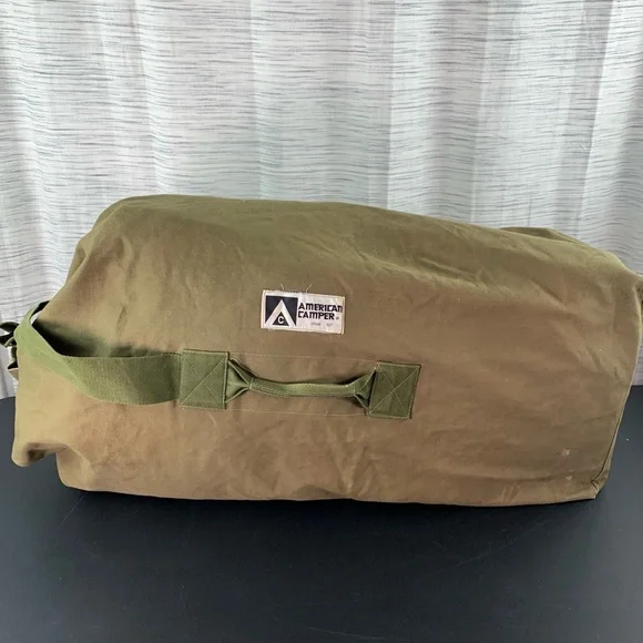 American Camper Olive Green Duffle Bag.