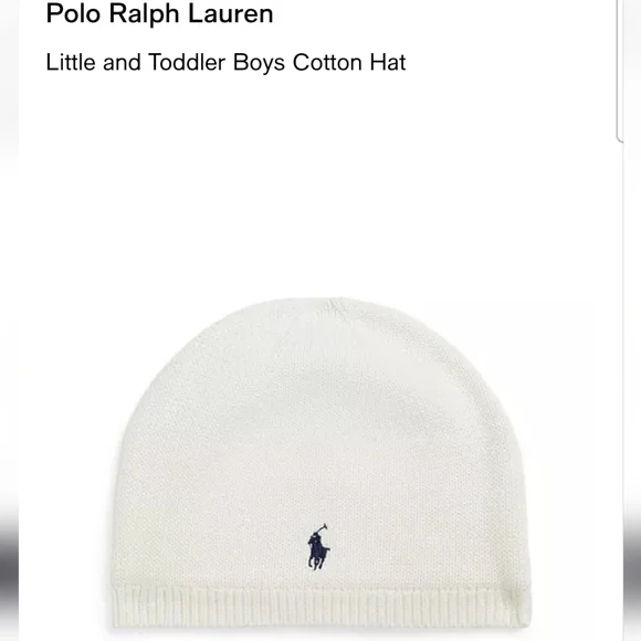 NWT Kid's Ralph Lauren Polo Ivory Knit Cap