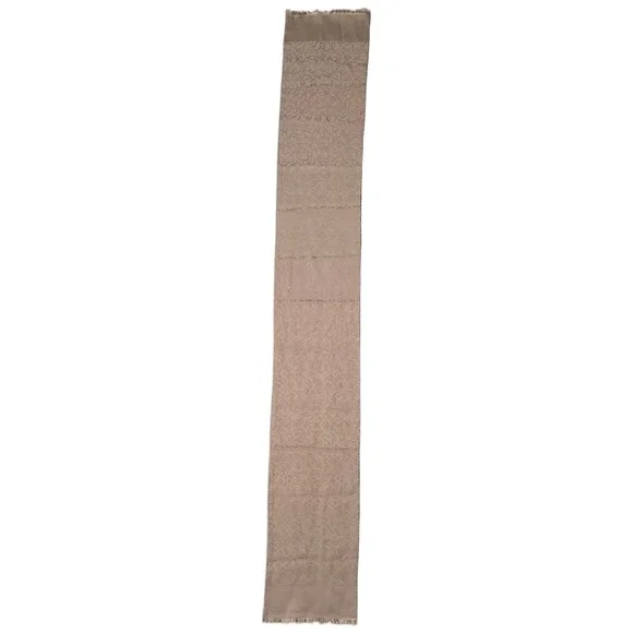 Taupe scarf with Floral Pattern 54