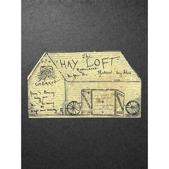 1940s Hay Loft Restaurant Menu Grand Avenue Rose Boulevard Baldwin Long Island