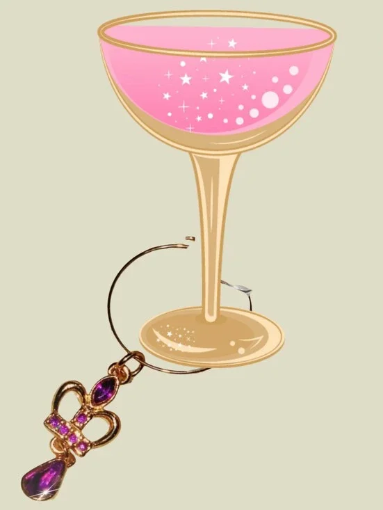 4 WineGlass Stem Ring Markers of Choice
