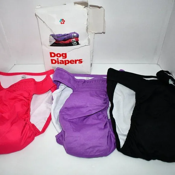 Pet Parents Premium Washable Female Dog Diapers 3 pack-Size: XLarge NIB Purple,