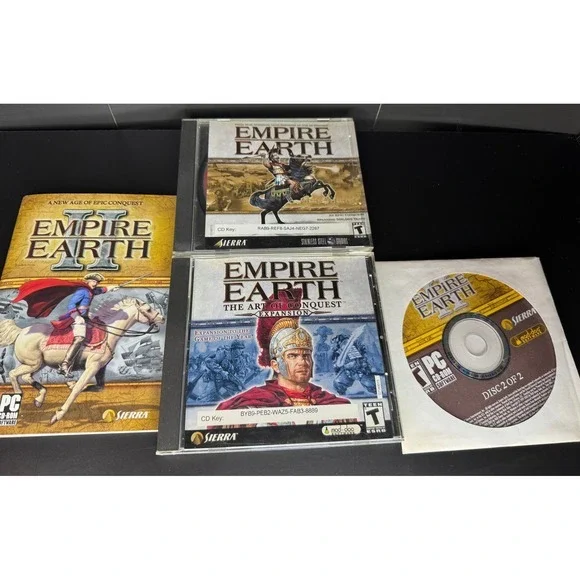 Vntg 2001 Empire Earth PC Game Lot Empire‎ Earth The Art of Conquest Expansion