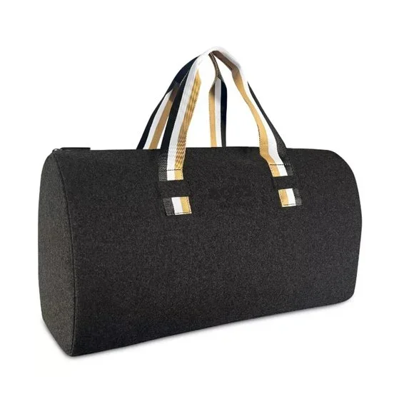HUGO BOSS Men Weekender Bag in Black w. tri-color Handle