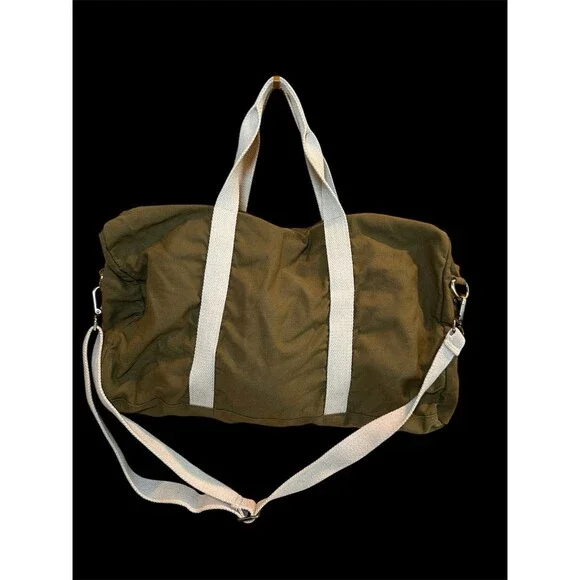 KNOWN SUPPLY Organic Canvas Duffle Bag Olive Green Weekend Travel Tote