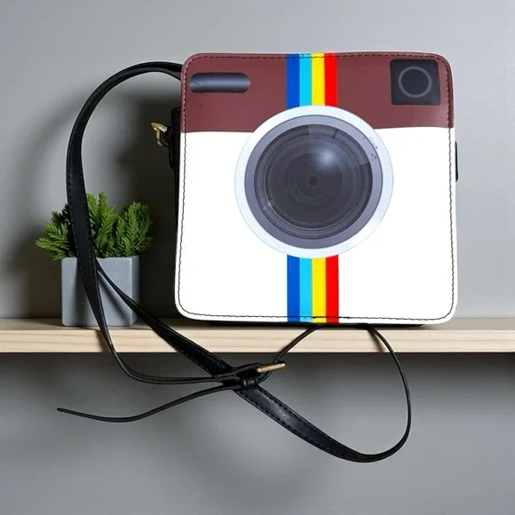 Polaroid Camera Crossbody Bag Purse Instagram Logo 6.5