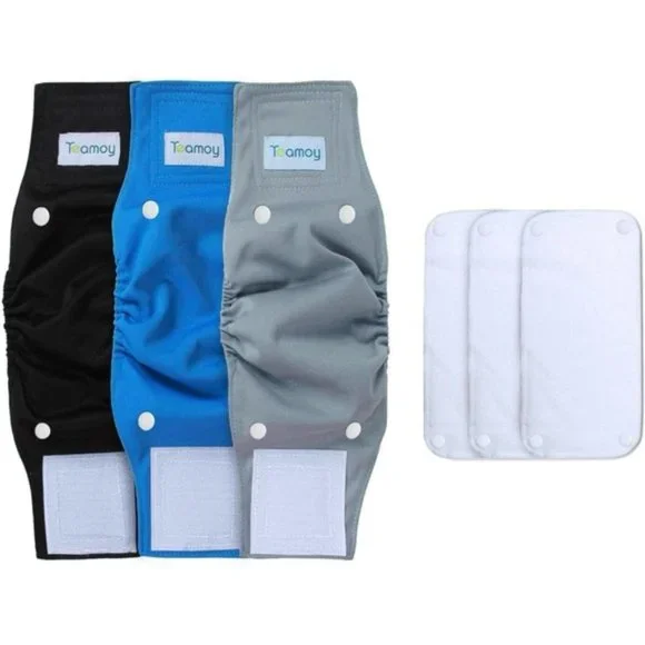 3 Male Dog Diapers Size Medium