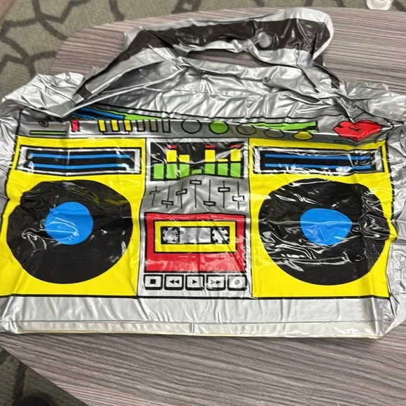 Inflatable Ghetto Blaster Old School 80s 90s Outfit Retro Radio Theme Party Outf