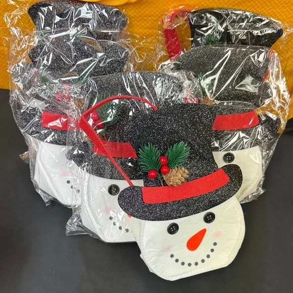 Six Felt snowman gift bags Festive Snowman Gift Bags all new super cute