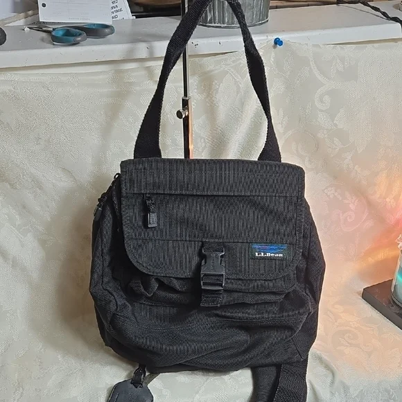 L.L. Bean Black Fabric Small Duffle Bag