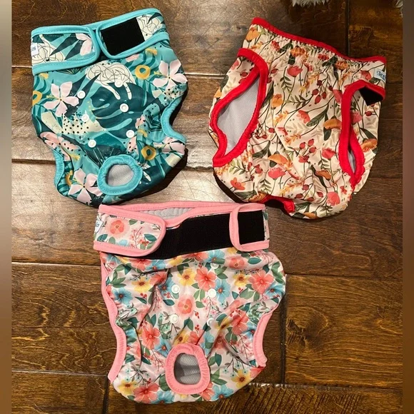 Pack of three dog diapers, never used