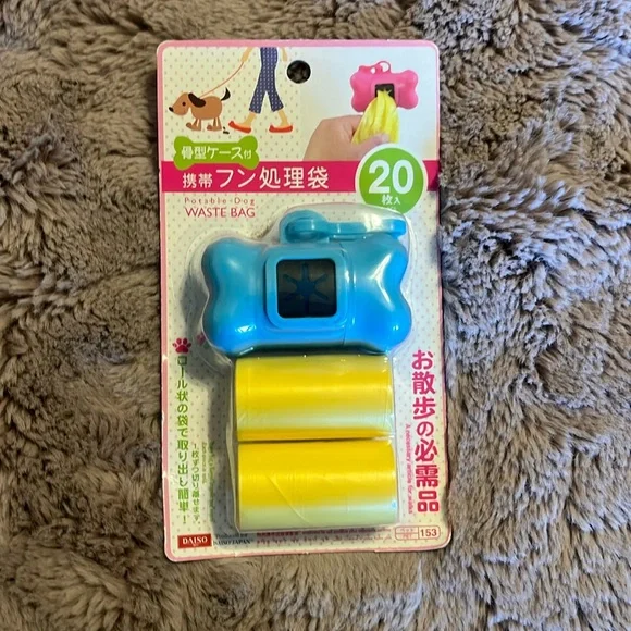 Doggy Poop Bags plus Blue Carrier