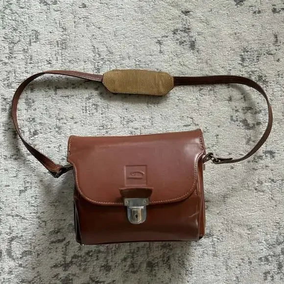 Original Tuck-Tite leather camera bag | photo bag - 10478