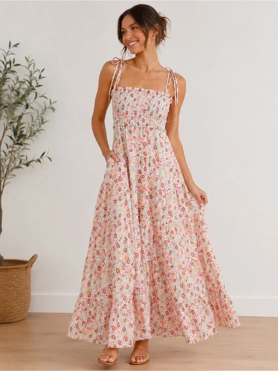 J. Crew Cotton voile smocked dress in storybook floral