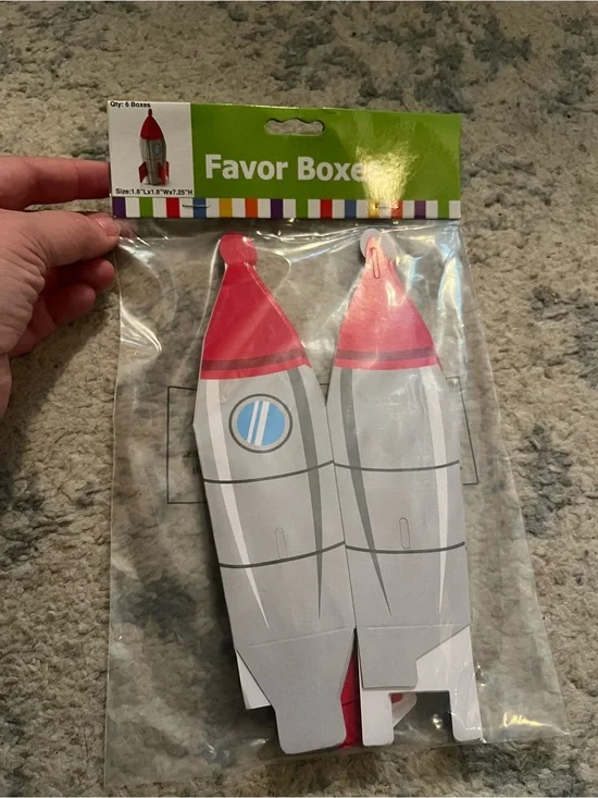 Favor Boxes Rocket Ship Party