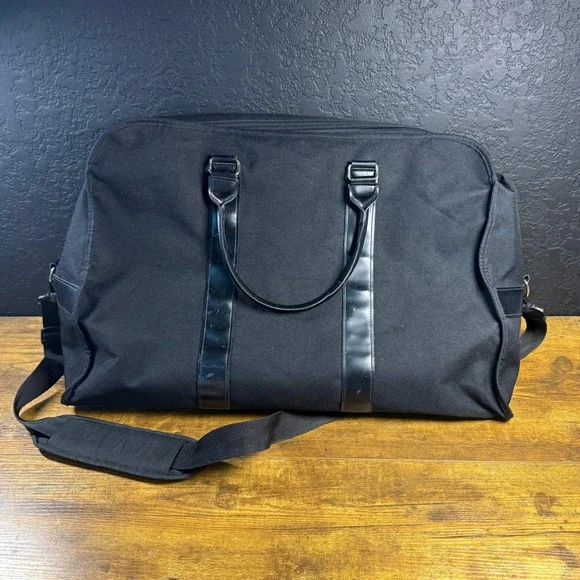Drakkar Noir Black Canvas Travel Duffel Bag Mens Large