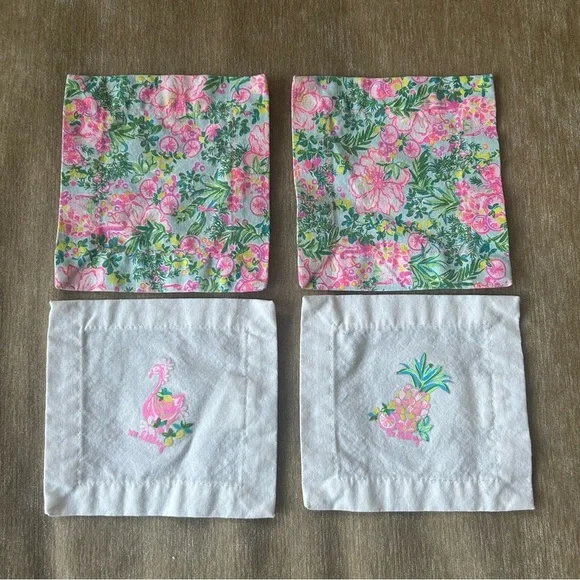 Lilly Pulitzer Fruity Flamingo Cocktail Napkins Set of 4