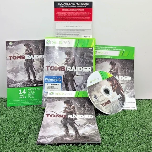 Tomb Raider Video Game for Microsoft‎ Xbox 360 Walmart Exclusive with Manuals