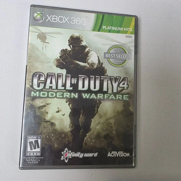 Activision Call of Duty 4 Modern Warfare Xbox 360 NTSC Platinum Hits FPS Game