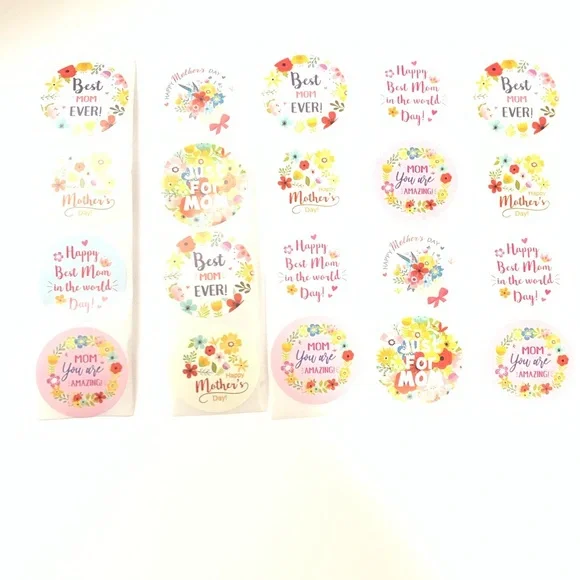 Mother's Day Sticker Set - Floral Pink and Yellow