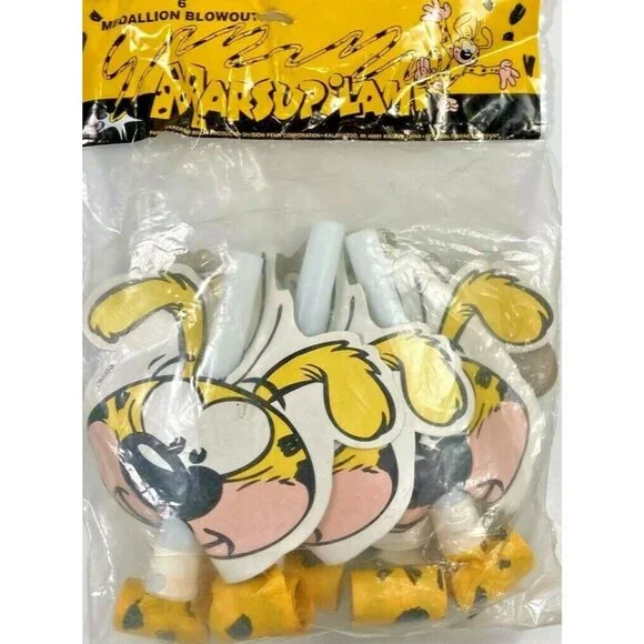 Disney Marsupilami Birthday Party Blowers Favors Blowouts Kids Vintage New NOS