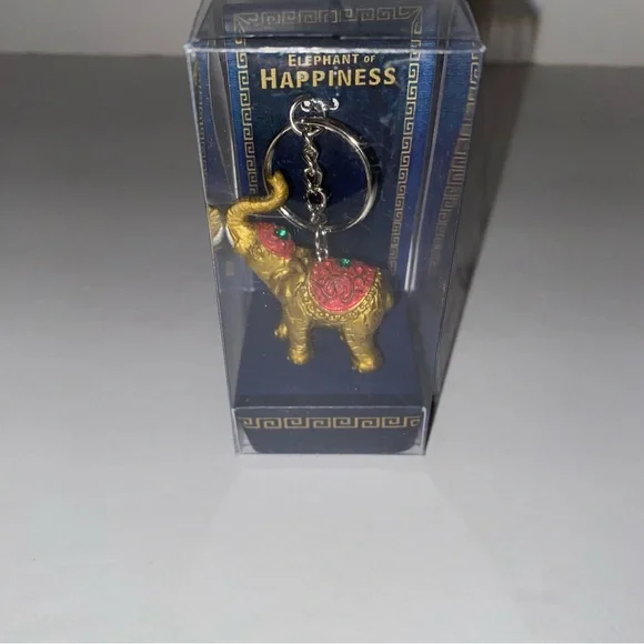 Gold Elephant Keychain