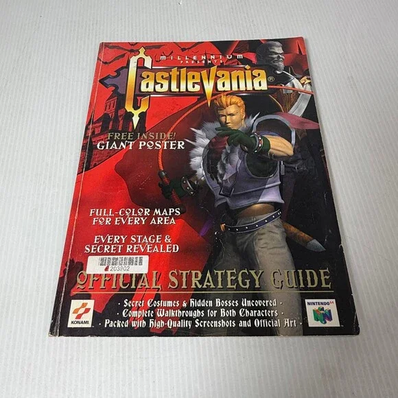 Castlevania Nintendo 64 N64 Official Millenium Strategy Guide (No Poster) Konami