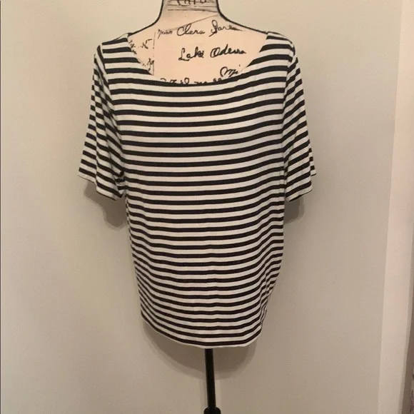 J. Crew Boxy Short Sleeve T-Shirt (Black & White)