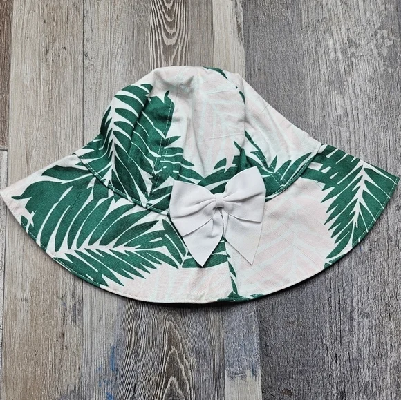Janie and Jack Summer 2016 Beach Floppy Hat Palm Leaves