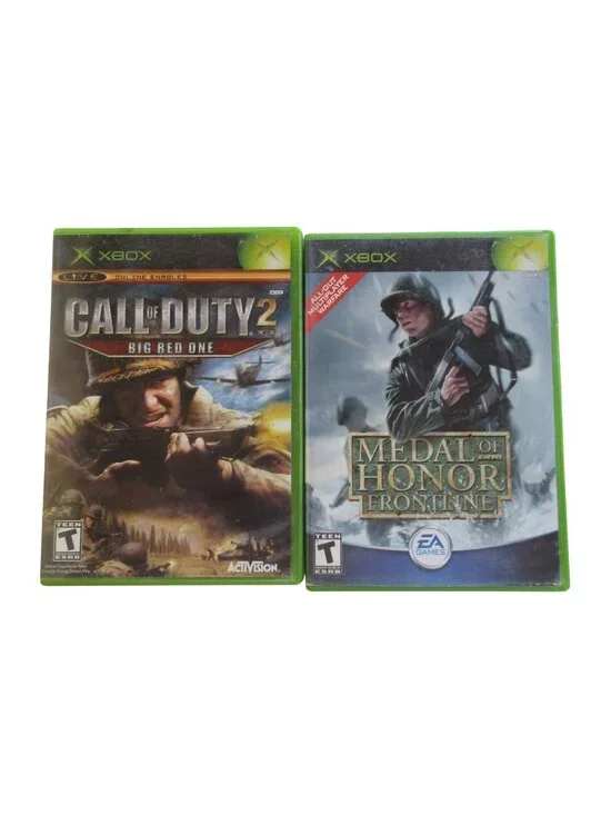 XBOX - Medal of Honor Frontline & Call of Duty 2 Big Red One - with Manuals