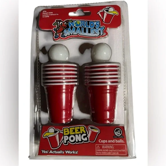 NWT Beer Pong Set: worlds smallest beer pong novelty set Red Solo Cup Pong G