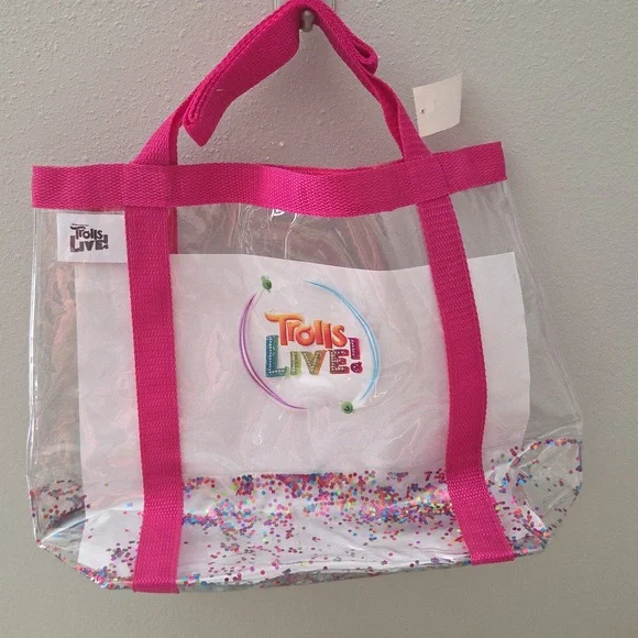 Trolls Live! Pink Confetti Tote Bag