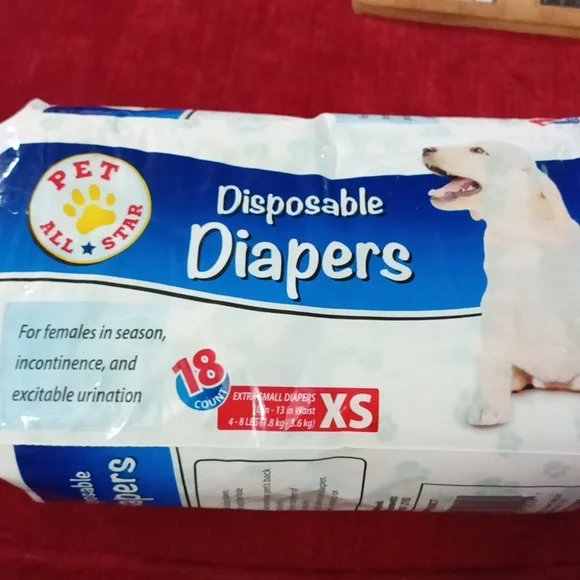 Disposable diapers for extra small dogs