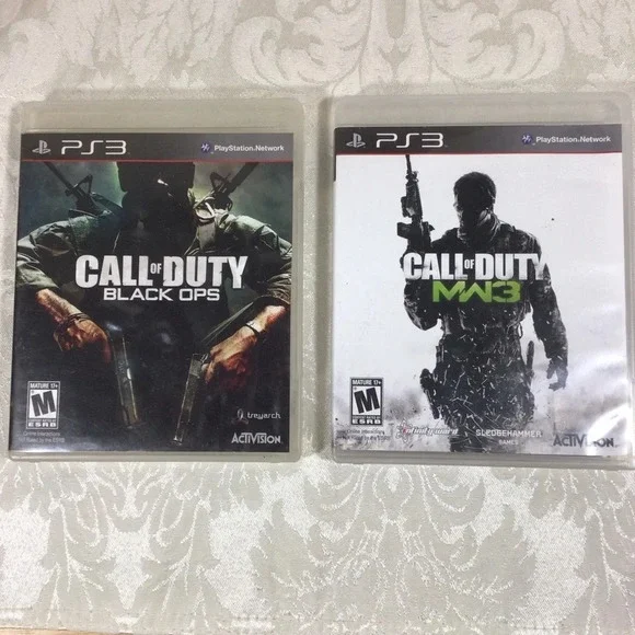 PS3 Call of Duty Black Ops and Call of Duty MW3 Video Games - Rated M
