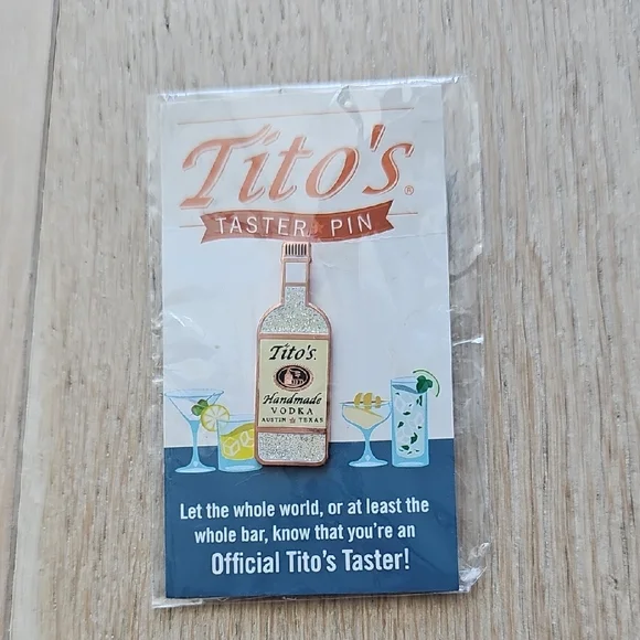 NWOT Tito's Handmade Vodka Taster Pin