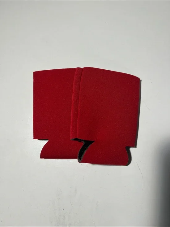 Pair of Red Foam Can Coolers
