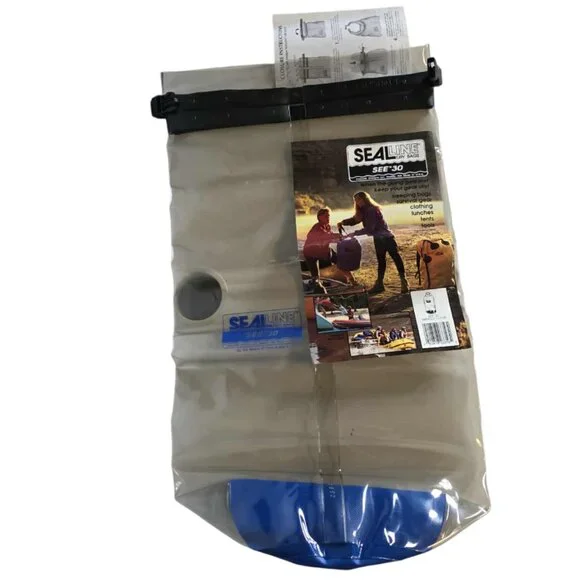 NWT Cascade Designs SealLine Dry Bags SEE-30 Smoked Clear Color