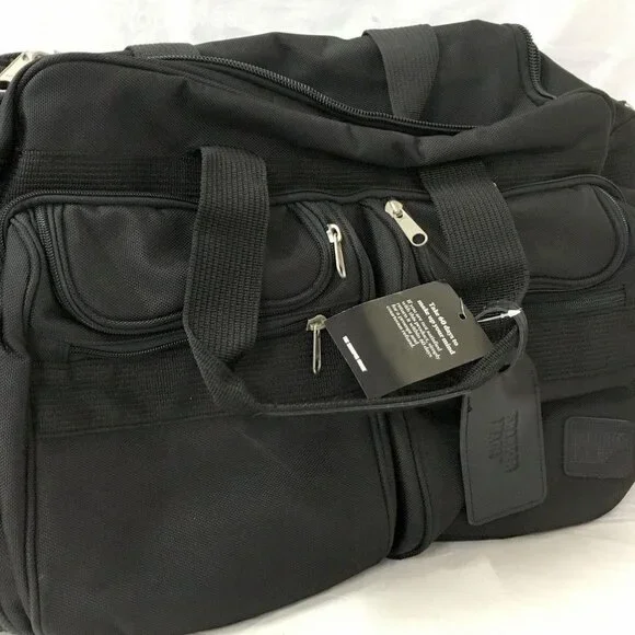 NWT Sharper Image Black Carry-On W/ Shoulder Strap / Locks Duffel Bag