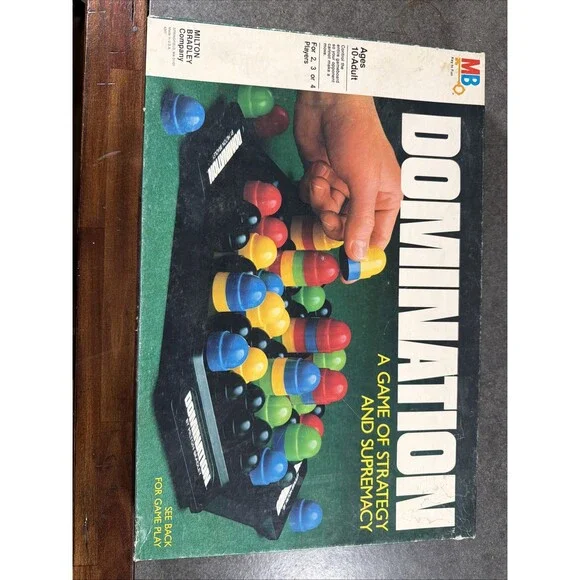 DOMINATION Board Game Vintage 1982 Milton Bradley in Original Box Complete NICE
