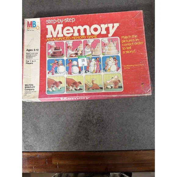 Vintage Milton Bradley Step By Step Memory Advanced Game Complete 1983