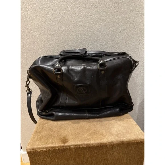 C&R Leather Duffel Bag Brown‎ Vintage Travel Weekender Carry On