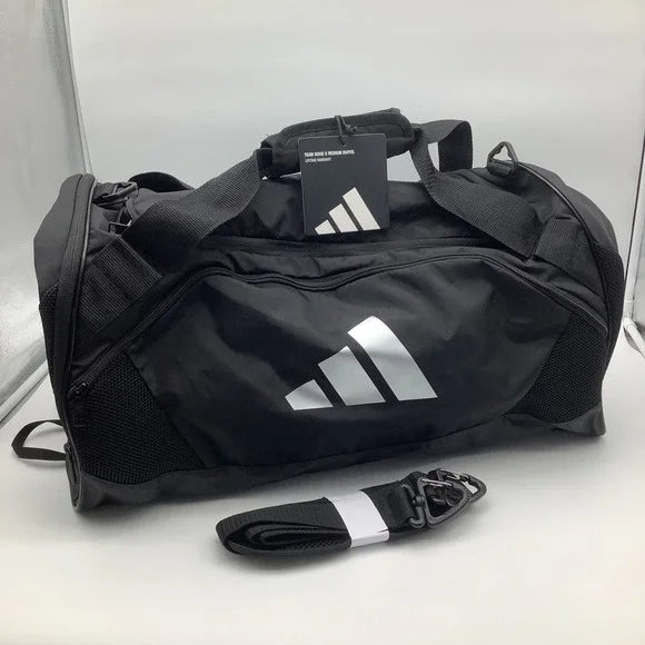Adidas‎ Team Issue II Medium Duffel Bag Black Travel Gym Sports Carry on NWT