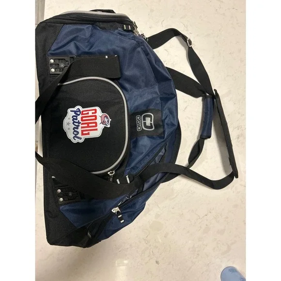 OGIO Big Dome Duffel Columbus Blue Jackets Navy Blue Black GoalPatrol Gym Bag