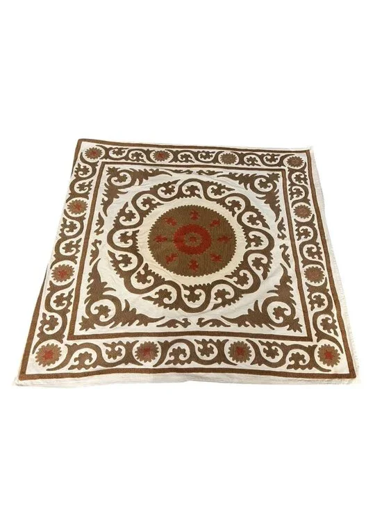 Pottery Barn Neila Suzani Embroidered Table cove/wall decor 48 x 46